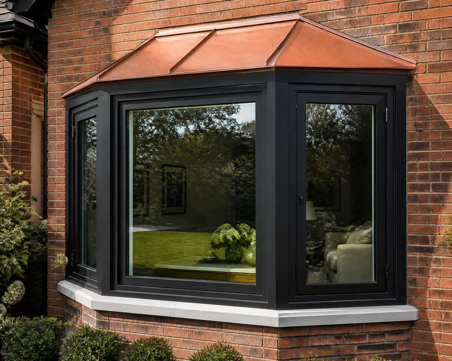 Bay Windows shown installed on a home