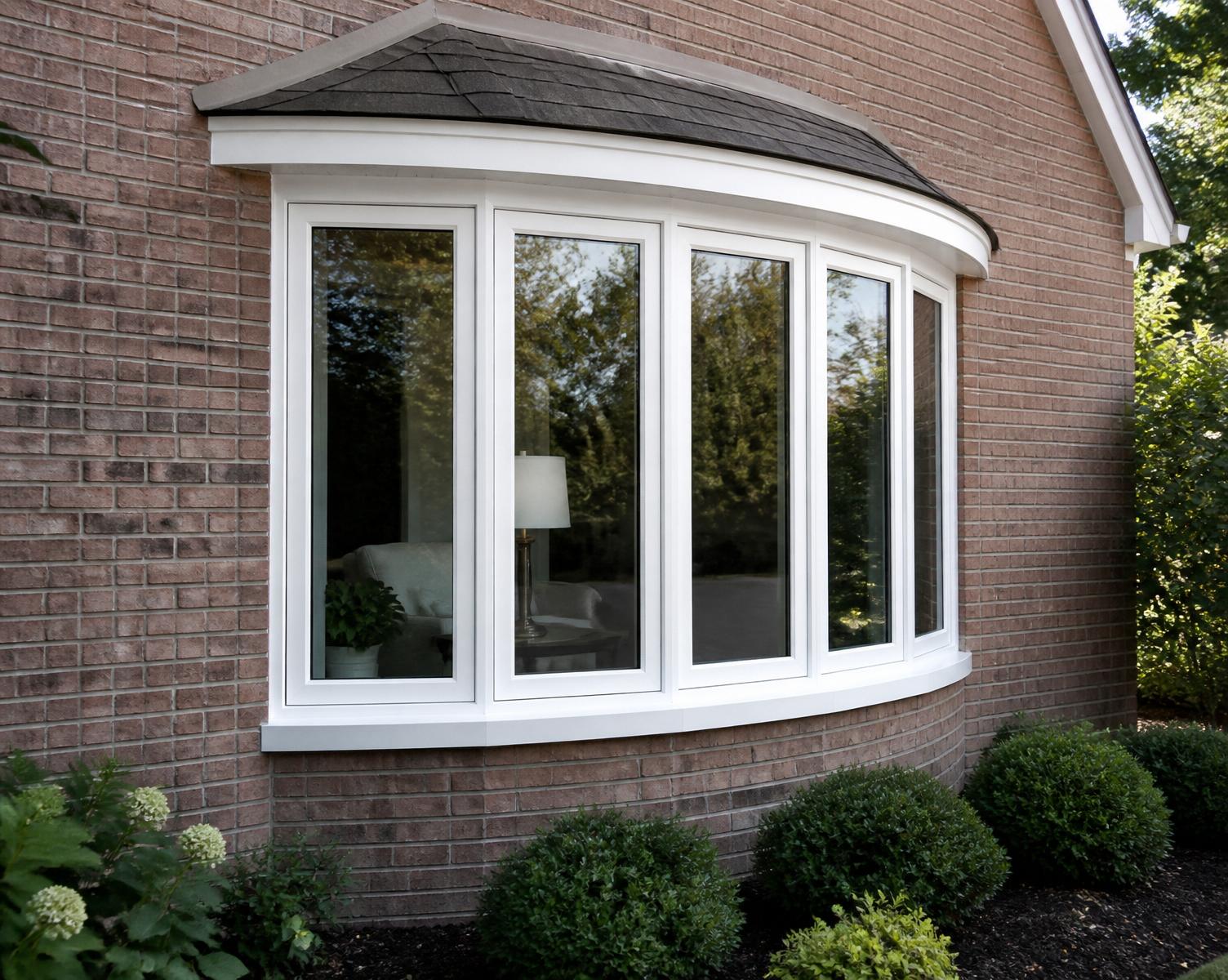 Bow Windows shown installed on a home