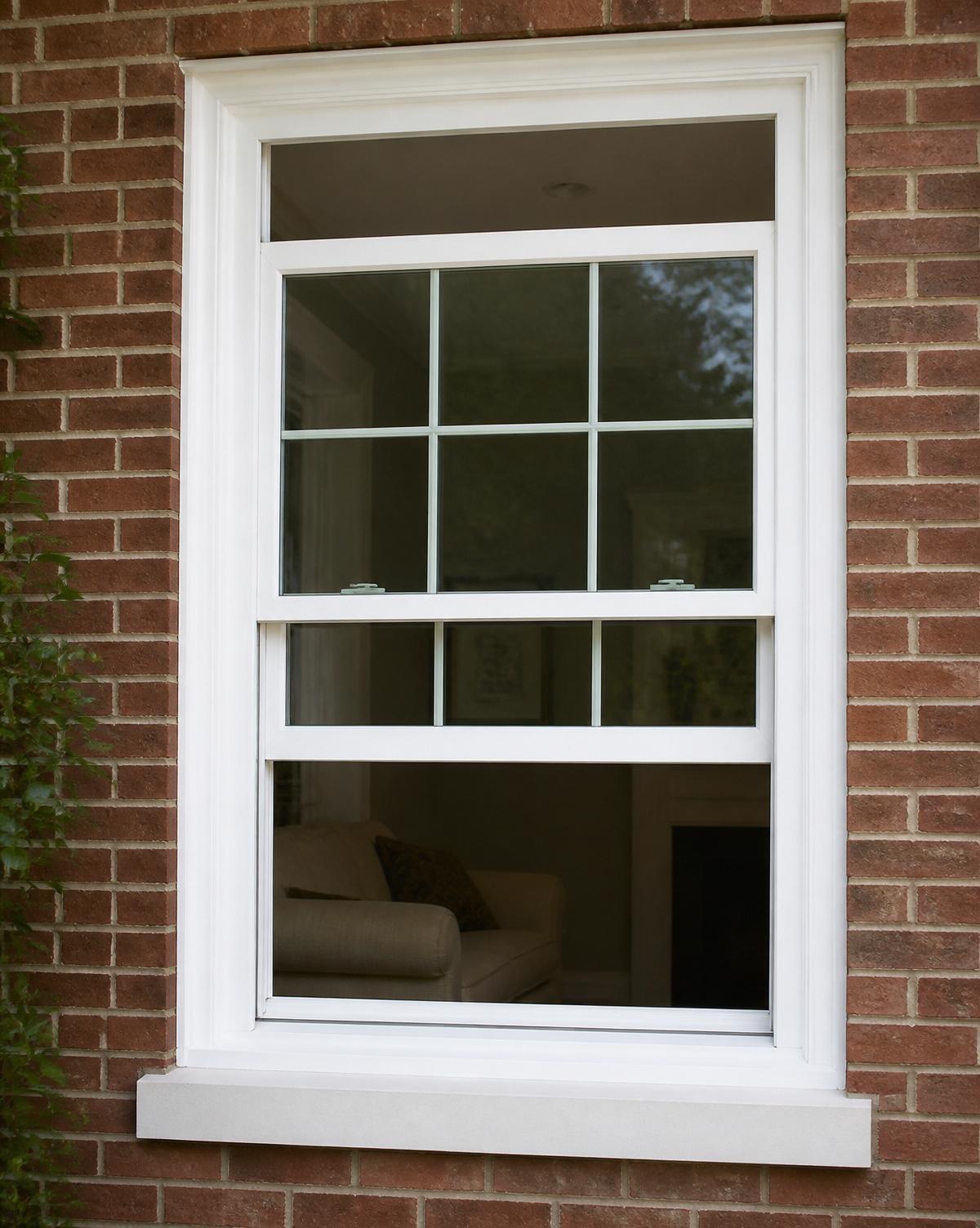 Double-Hung Windows shown installed on a home