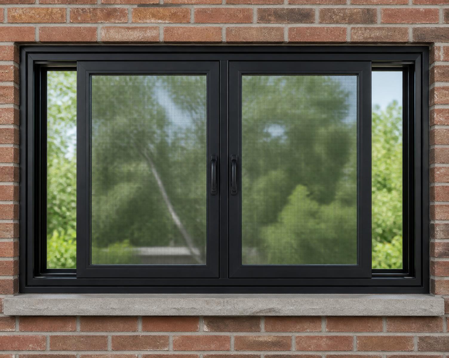 Double Slider Windows shown installed on a home