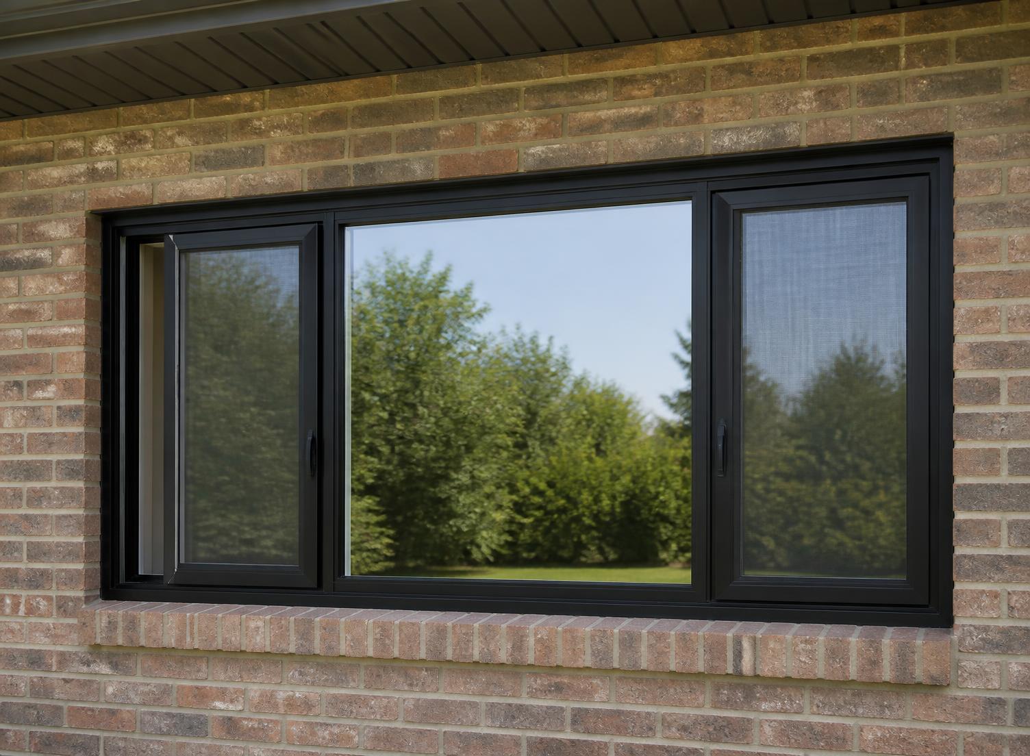 End-Vent Slider Windows shown installed on a home