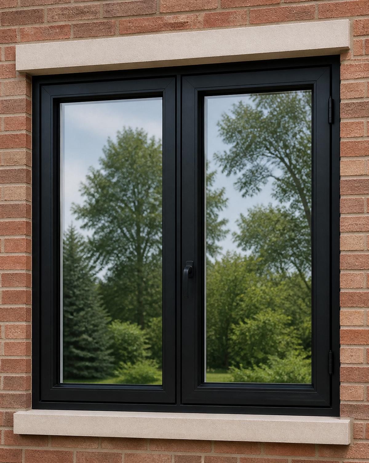 Fixed Casement Windows shown installed on a home
