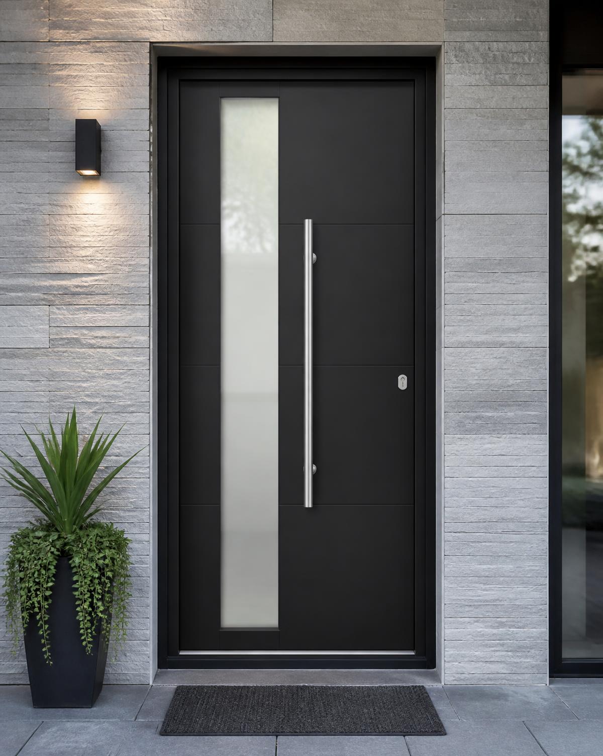 Modern Glass-Insert Entry Doors