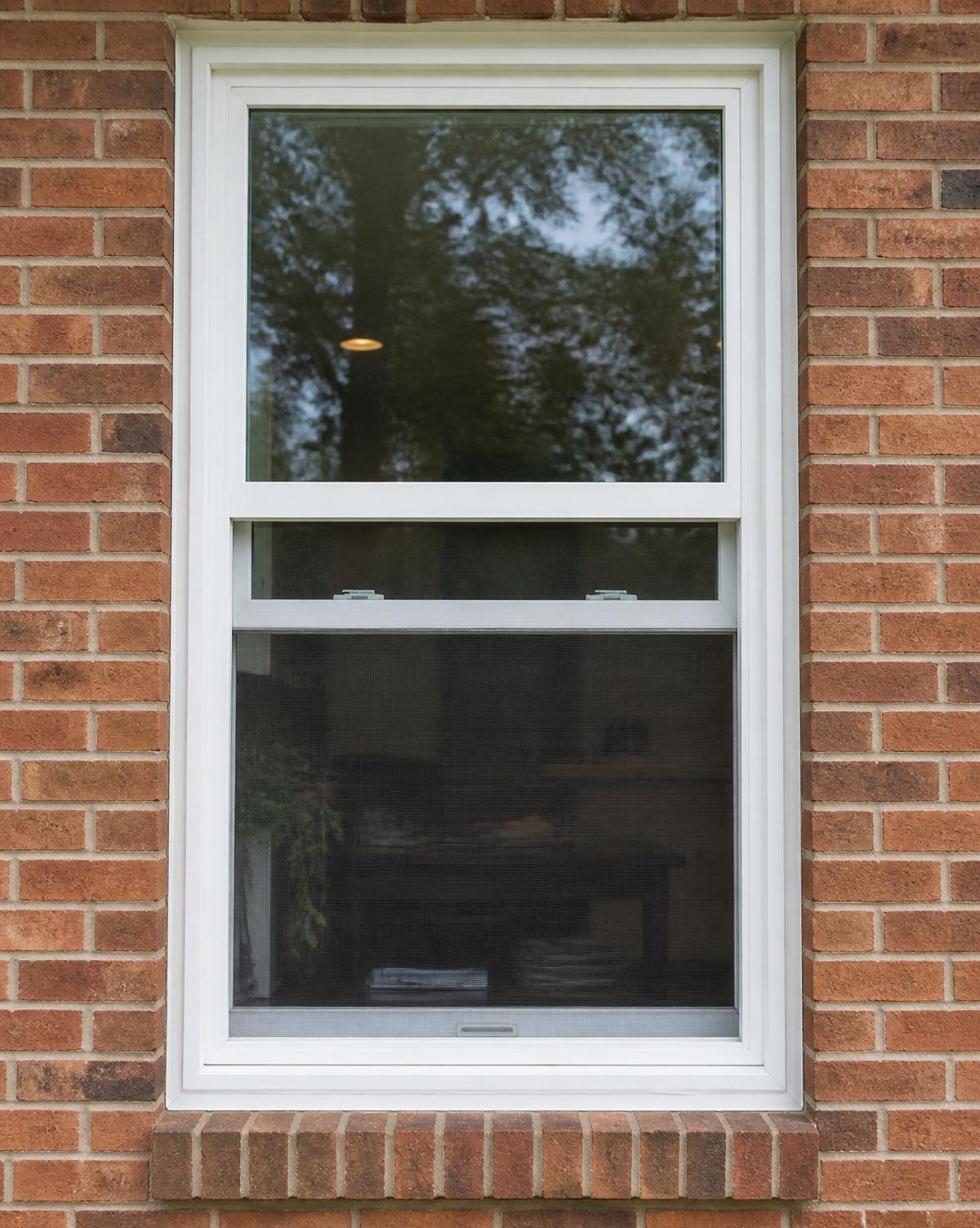 Single-Hung Windows shown installed on a home
