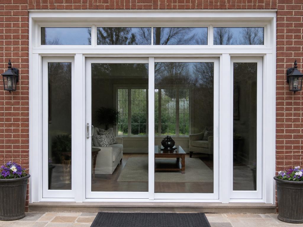 Patio door with matching sidelites and transom